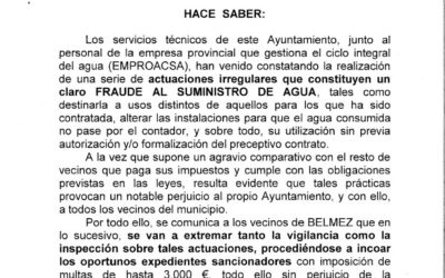 BANDO – Fraude al suministro del agua.