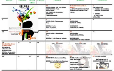 Programación de Octubre. Casa de la Juventud. ¡Ven a Divertirte con nosotros!