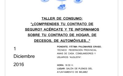 Taller de consumo, ¿Comprendes tu contrato de seguro?