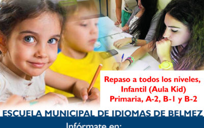 Abierto el plazo de inscripción para la Escuela Municipal de Idiomas