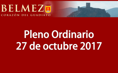 Pleno Ordinario 27 de octubre de 2017