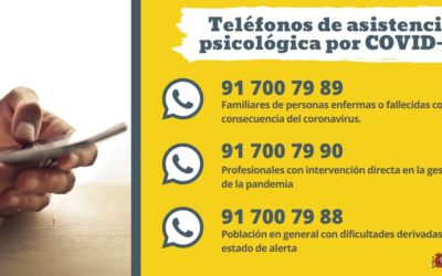 El Ministerio de Sanidad y el Consejo General de Psicólogos activan un teléfono de apoyo para la población afectada por la COVID-19