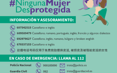 Información para víctimas de tratas, explotación sexual y mujeres en contextos de prostitución