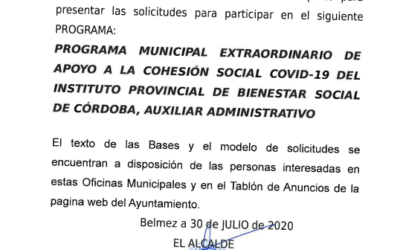 Contratación Auxiliar Administrativo